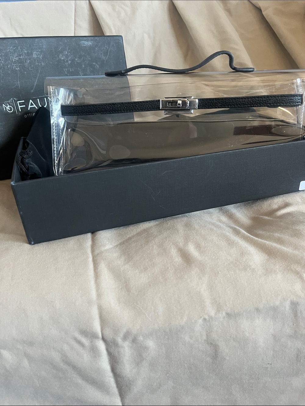 Faux by Clear and Black Evening Clutch
Used once.